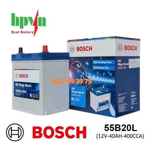 ẮC QUY BOSCH 55B20L (12V-40AH)